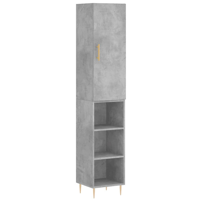 Credenza Grigio Cemento 34,5x34x180 cm in Legno Multistrato 3198973