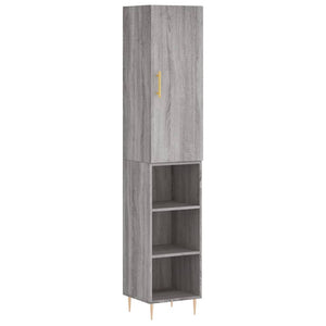 Credenza Grigio Sonoma 34,5x34x180 cm in Legno Multistratocod mxl 77995