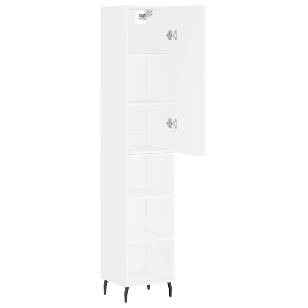 Credenza 34,5x34x180 cm in Legno Multistrato Bianco Lucido 3198979