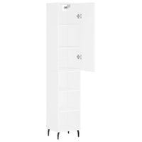 Credenza 34,5x34x180 cm in Legno Multistrato Bianco Lucido 3198979