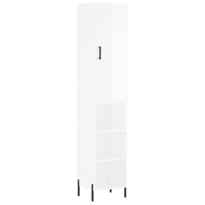 Credenza 34,5x34x180 cm in Legno Multistrato Bianco Lucido 3198987