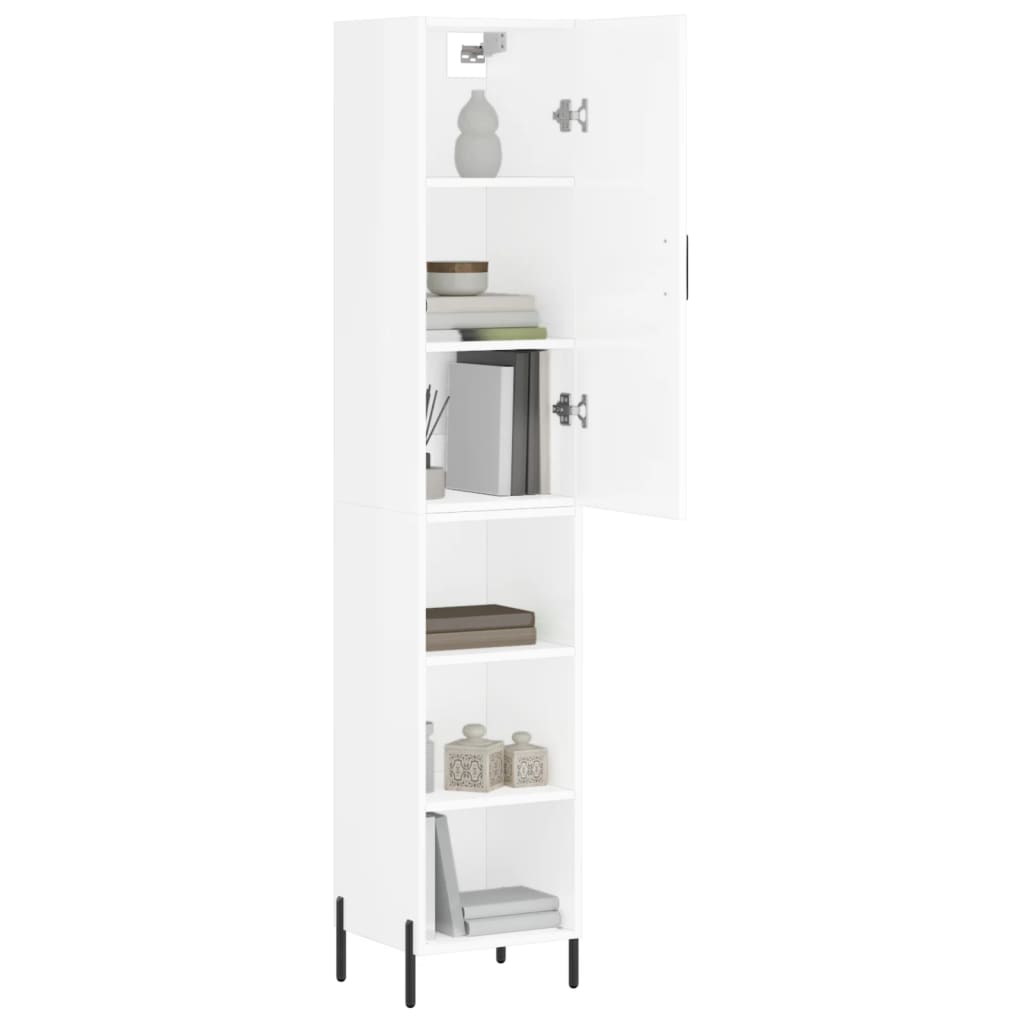 Credenza 34,5x34x180 cm in Legno Multistrato Bianco Lucido 3198987