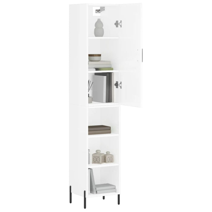 Credenza 34,5x34x180 cm in Legno Multistrato Bianco Lucido 3198987