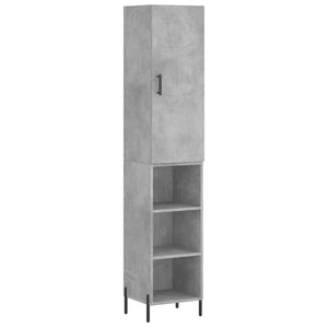 Credenza Grigio Cemento 34,5x34x180 cm in Legno Multistrato 3198989