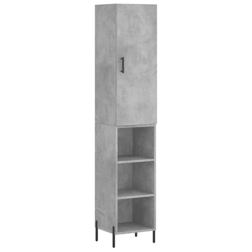 Credenza Grigio Cemento 34,5x34x180 cm in Legno Multistratocod mxl 78027