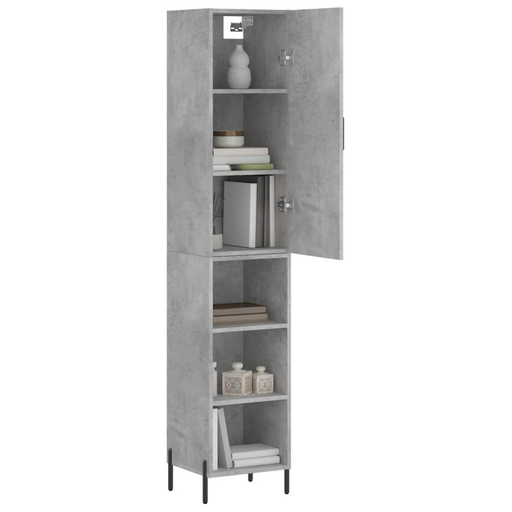 Credenza Grigio Cemento 34,5x34x180 cm in Legno Multistrato 3198989