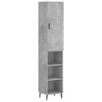 Credenza Grigio Cemento 34,5x34x180 cm in Legno Multistratocod mxl 102149