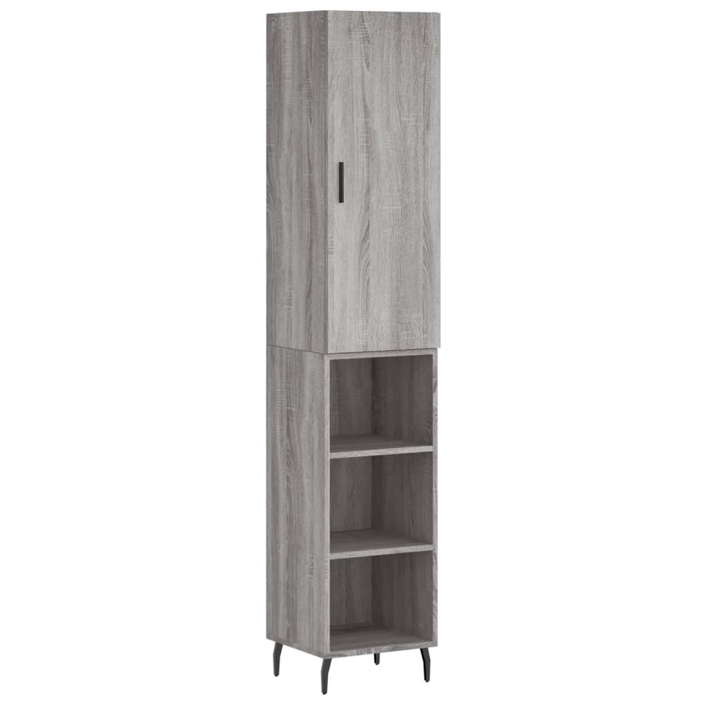 Credenza Grigio Sonoma 34,5x34x180 cm in Legno Multistratocod mxl 125911