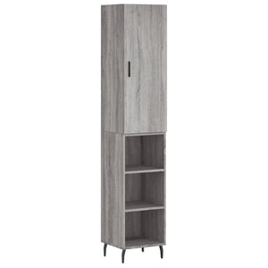 Credenza Grigio Sonoma 34,5x34x180 cm in Legno Multistratocod mxl 125911