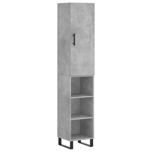 Credenza Grigio Cemento 34,5x34x180 cm in Legno Multistratocod mxl 125622