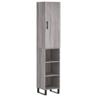 Credenza Grigio Sonoma 34,5x34x180 cm in Legno Multistratocod mxl 126095