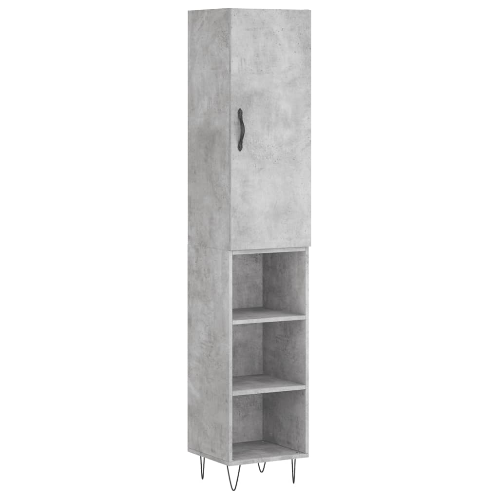 Credenza Grigio Cemento 34,5x34x180 cm in Legno Multistrato 3199013