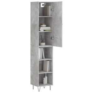 Credenza Grigio Cemento 34,5x34x180 cm in Legno Multistrato 3199013