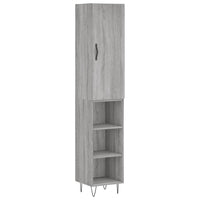 Credenza Grigio Sonoma 34,5x34x180 cm in Legno Multistratocod mxl 83516