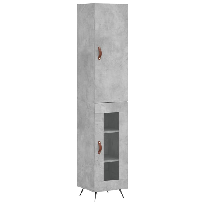 Credenza Grigio Cemento 34,5x34x180 cm in Legno Multistrato 3199021