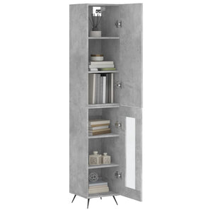 Credenza Grigio Cemento 34,5x34x180 cm in Legno Multistrato 3199021