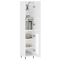 Credenza 34,5x34x180 cm in Legno Multistrato Bianco Lucido 3199027