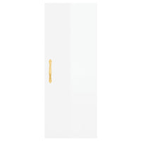 Credenza 34,5x34x180 cm in Legno Multistrato Bianco Lucido 3199027