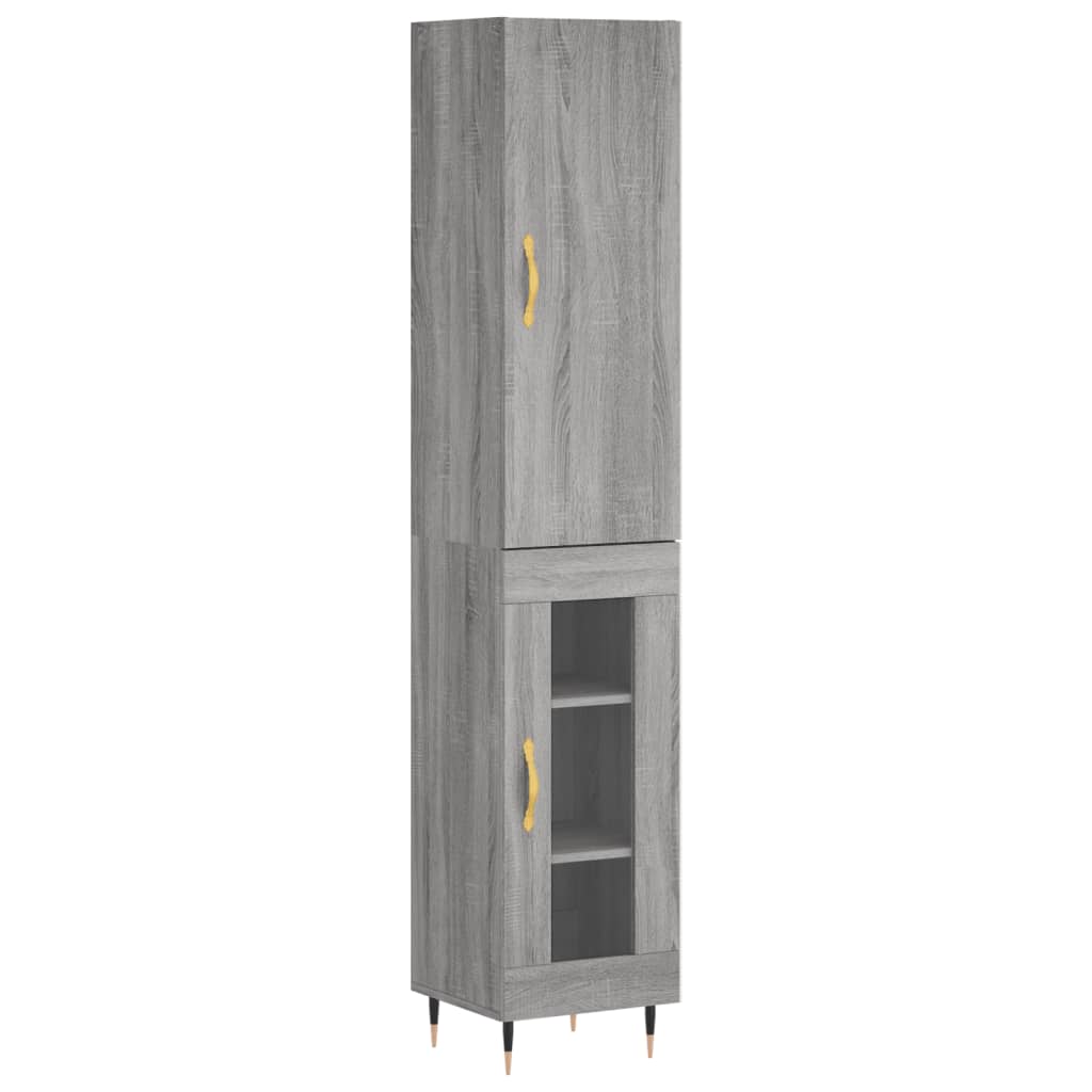 Credenza Grigio Sonoma 34,5x34x180 cm in Legno Multistrato 3199031