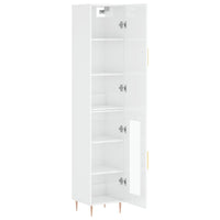 Credenza 34,5x34x180 cm in Legno Multistrato Bianco Lucido 3199035