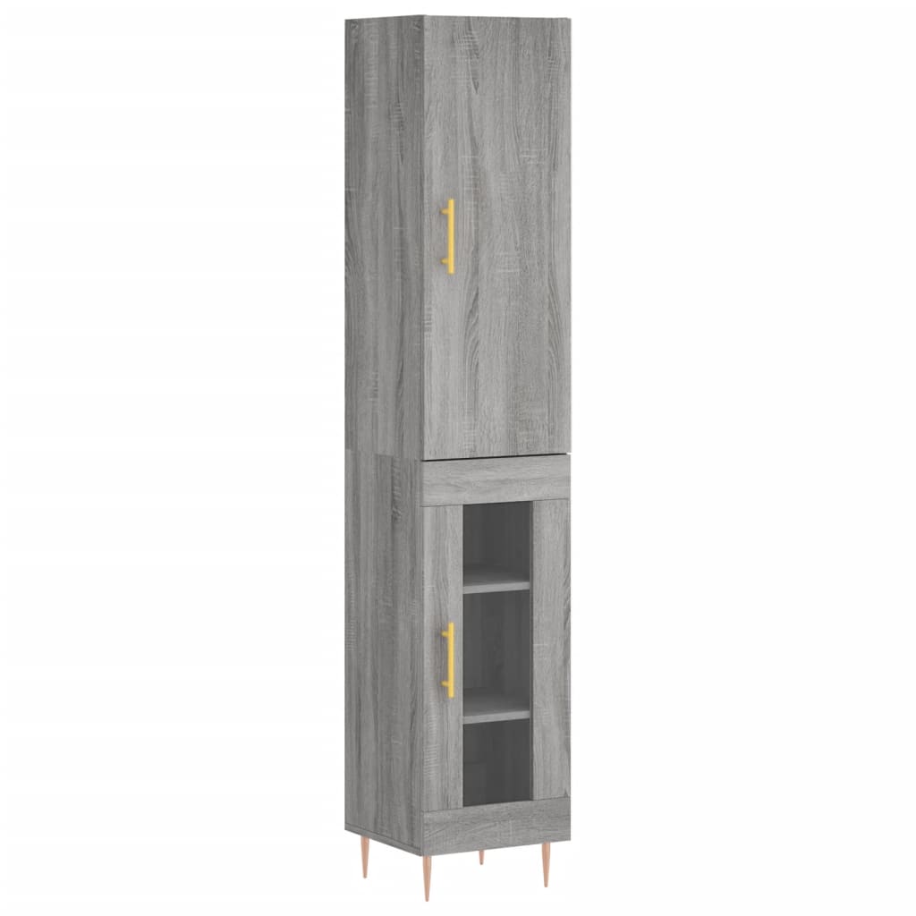 Credenza Grigio Sonoma 34,5x34x180 cm in Legno Multistrato 3199039