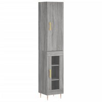 Credenza Grigio Sonoma 34,5x34x180 cm in Legno Multistrato 3199039