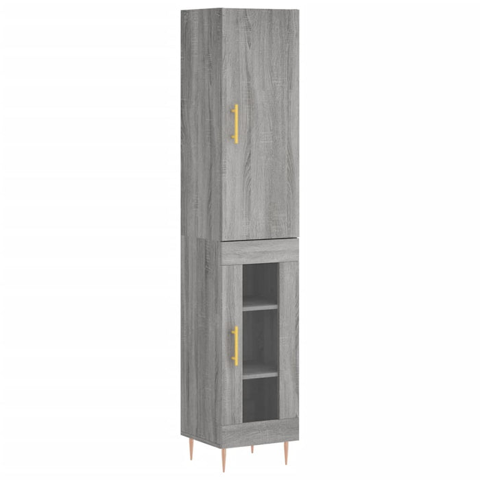 Credenza Grigio Sonoma 34,5x34x180 cm in Legno Multistrato 3199039