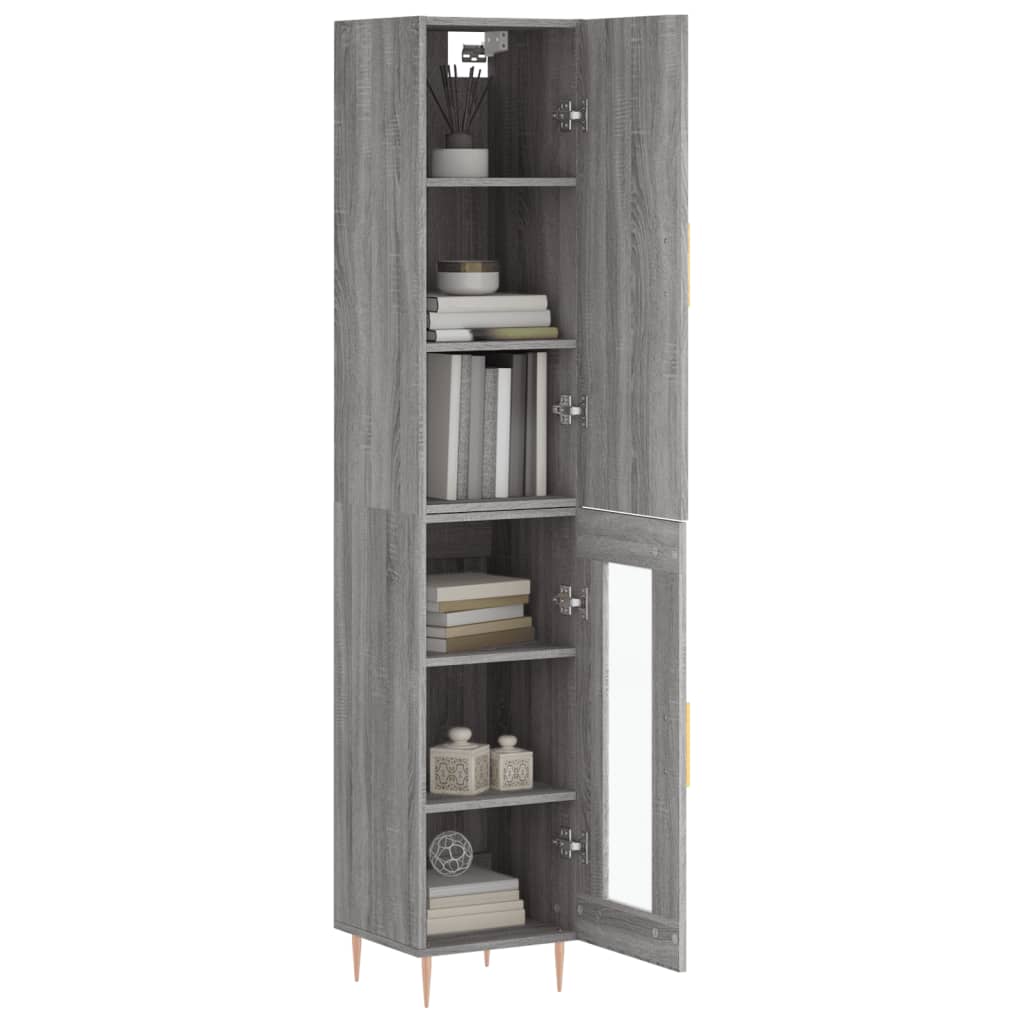 Credenza Grigio Sonoma 34,5x34x180 cm in Legno Multistrato 3199039