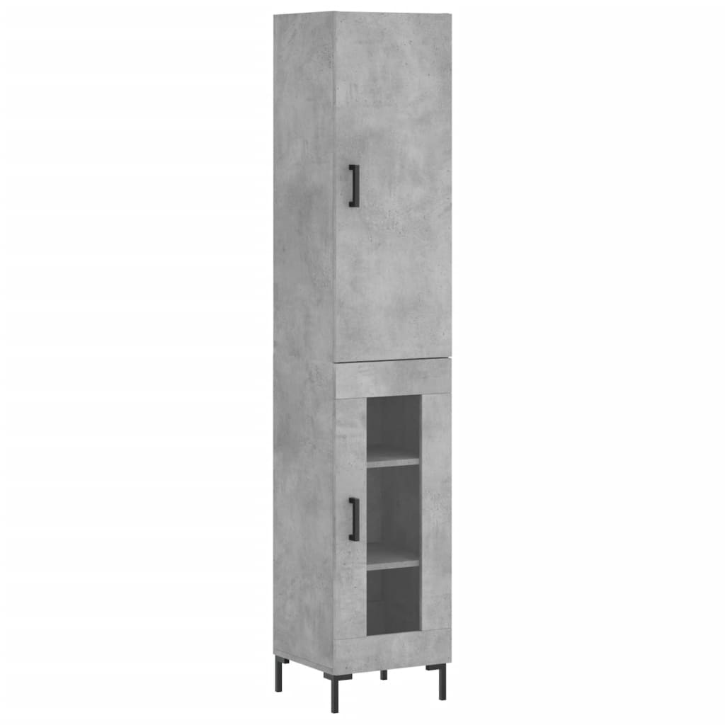 Credenza Grigio Cemento 34,5x34x180 cm in Legno Multistratocod mxl 126112