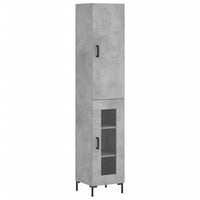 Credenza Grigio Cemento 34,5x34x180 cm in Legno Multistratocod mxl 126112