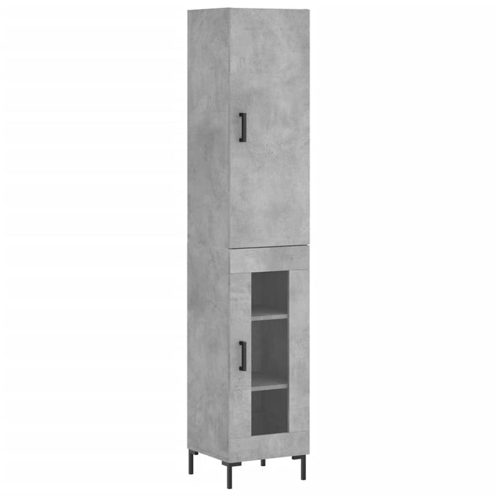 Credenza Grigio Cemento 34,5x34x180 cm in Legno Multistratocod mxl 126112