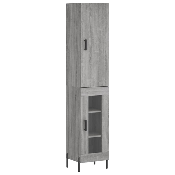 Credenza Grigio Sonoma 34,5x34x180 cm in Legno Multistratocod mxl 78166