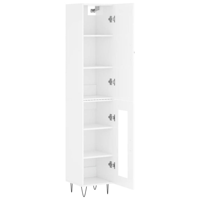 Credenza 34,5x34x180 cm in Legno Multistrato Bianco Lucido 3199075