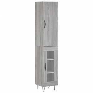 Credenza Grigio Sonoma 34,5x34x180 cm in Legno Multistrato 3199079