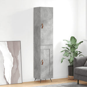 Credenza Grigio Cemento 34,5x34x180 cm in Legno Multistrato 3199085