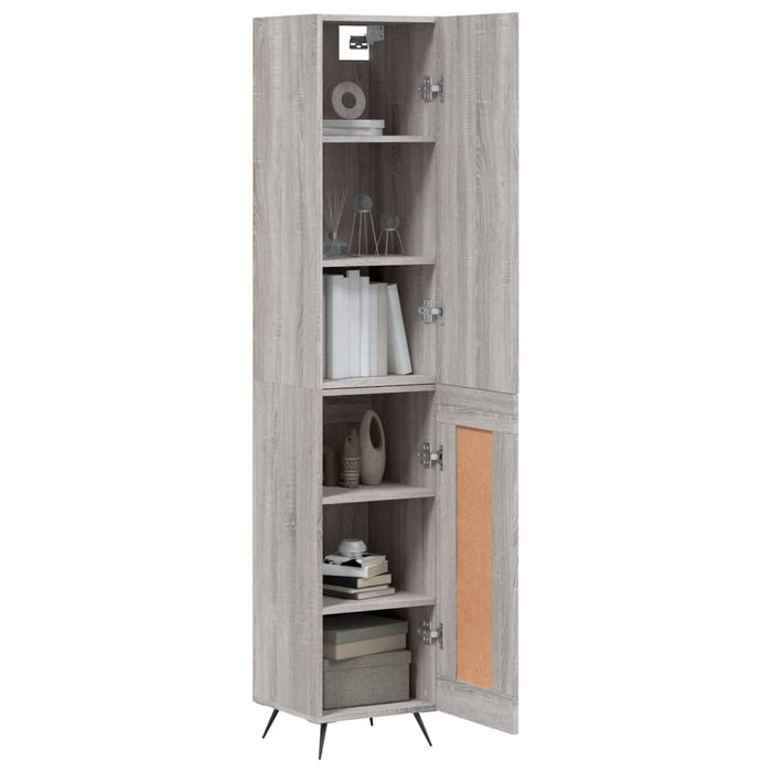 Credenza Grigio Sonoma 34,5x34x180 cm in Legno Multistrato 3199087