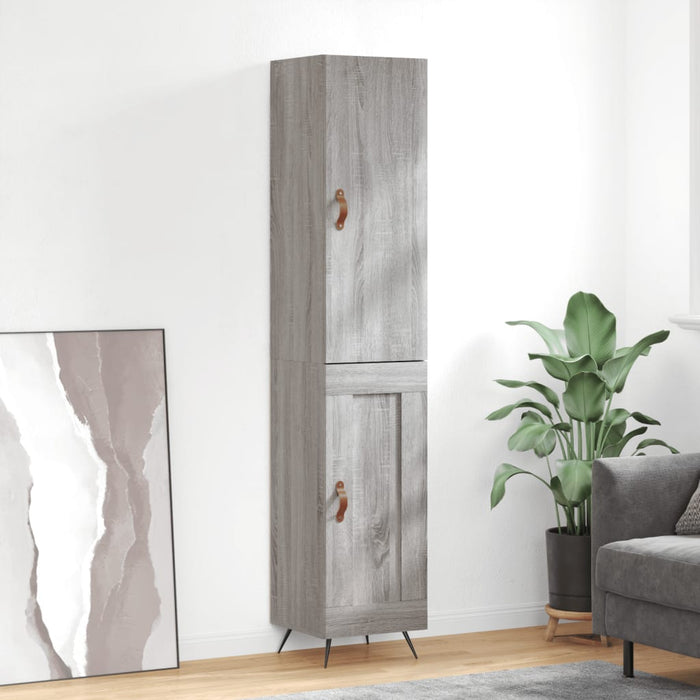 Credenza Grigio Sonoma 34,5x34x180 cm in Legno Multistrato 3199087