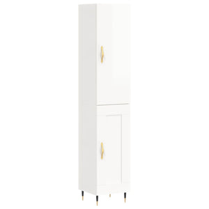 Credenza 34,5x34x180 cm in Legno Multistrato Bianco Lucido 3199091