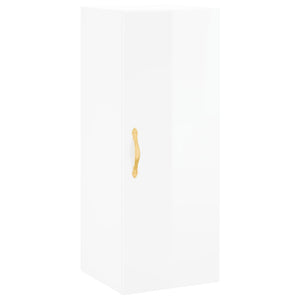 Credenza 34,5x34x180 cm in Legno Multistrato Bianco Lucido 3199091