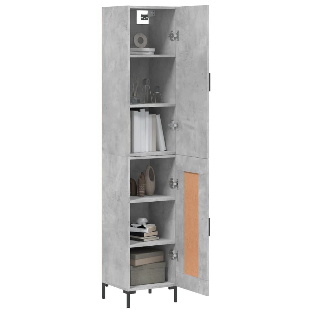 Credenza Grigio Cemento 34,5x34x180 cm in Legno Multistrato 3199109