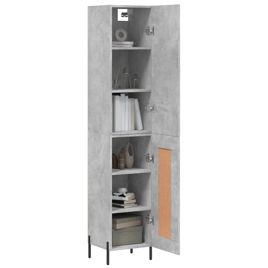 Credenza Grigio Cemento 34,5x34x180 cm in Legno Multistrato 3199117