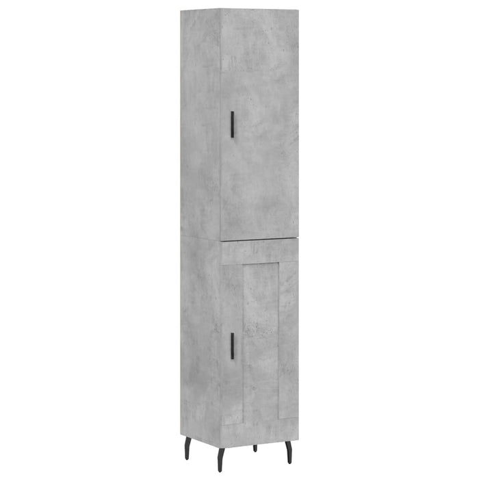 Credenza Grigio Cemento 34,5x34x180 cm in Legno Multistrato 3199125