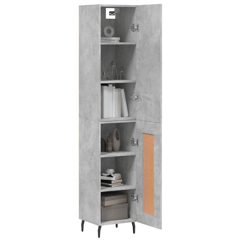 Credenza Grigio Cemento 34,5x34x180 cm in Legno Multistrato 3199125