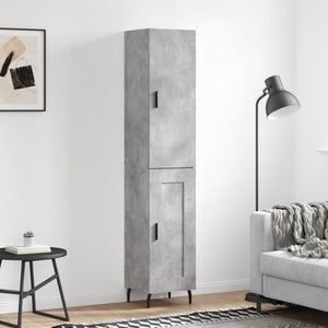 Credenza Grigio Cemento 34,5x34x180 cm in Legno Multistrato 3199125