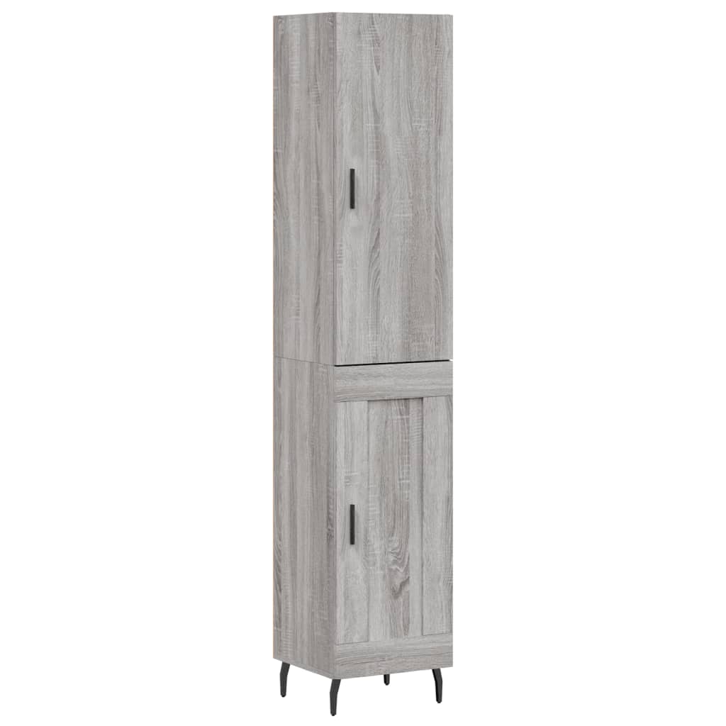 Credenza Grigio Sonoma 34,5x34x180 cm in Legno Multistratocod mxl 77932