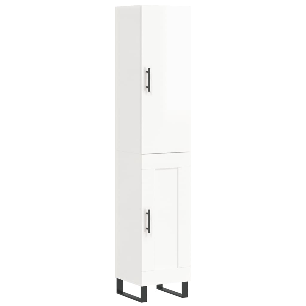 Credenza 34,5x34x180 cm in Legno Multistrato Bianco Lucido 3199131