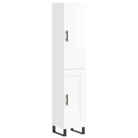 Credenza 34,5x34x180 cm in Legno Multistrato Bianco Lucidocod mxl 77935