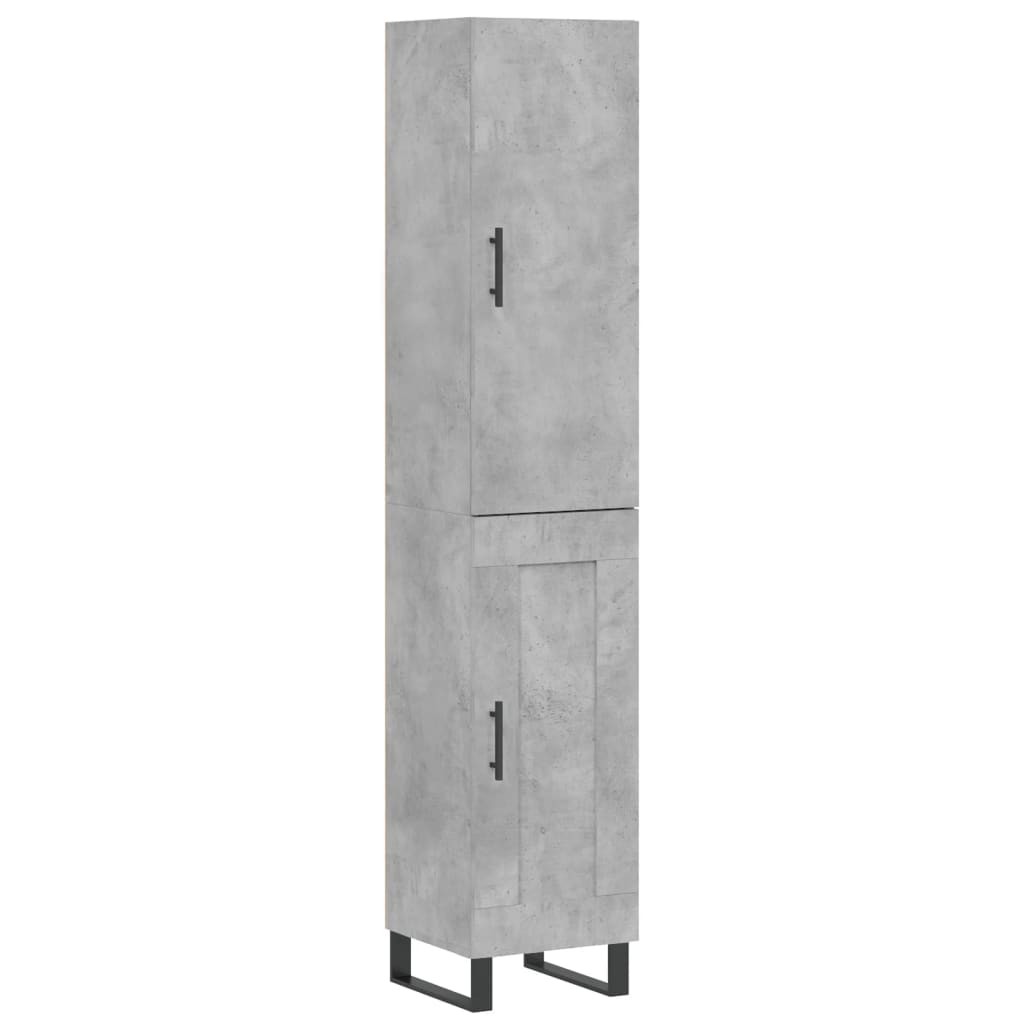 Credenza Grigio Cemento 34,5x34x180 cm in Legno Multistrato 3199133