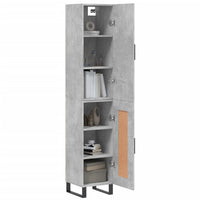 Credenza Grigio Cemento 34,5x34x180 cm in Legno Multistrato 3199133