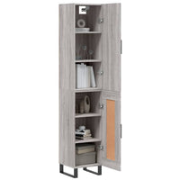 Credenza Grigio Sonoma 34,5x34x180 cm in Legno Multistrato 3199135